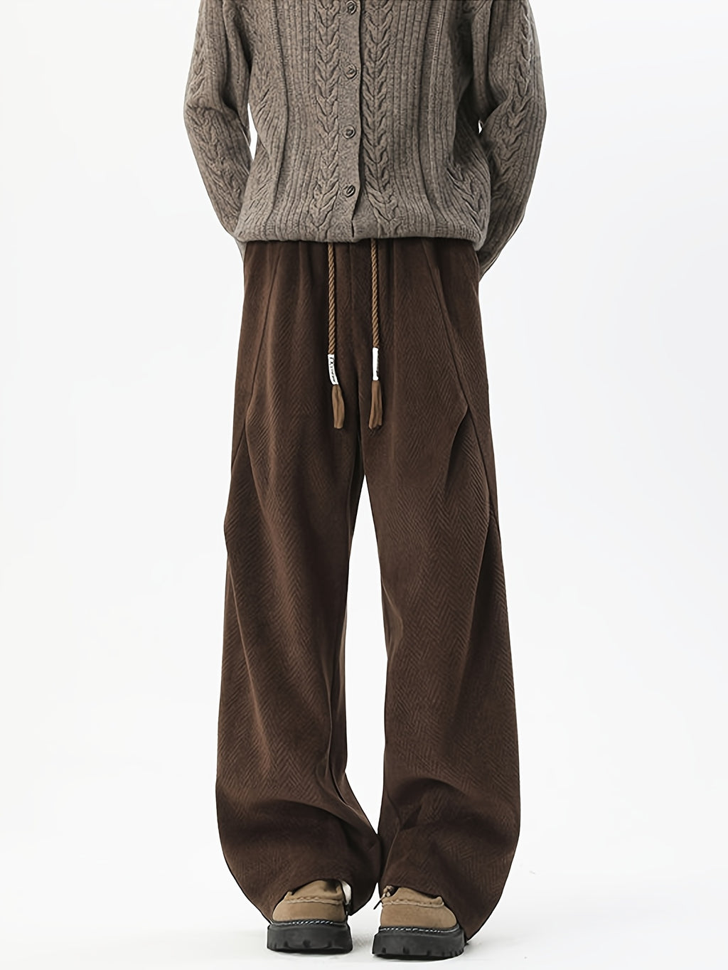 Black Washed Wide-Leg Jeans with Contrast Stitching