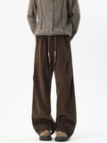 Black Washed Wide-Leg Jeans with Contrast Stitching