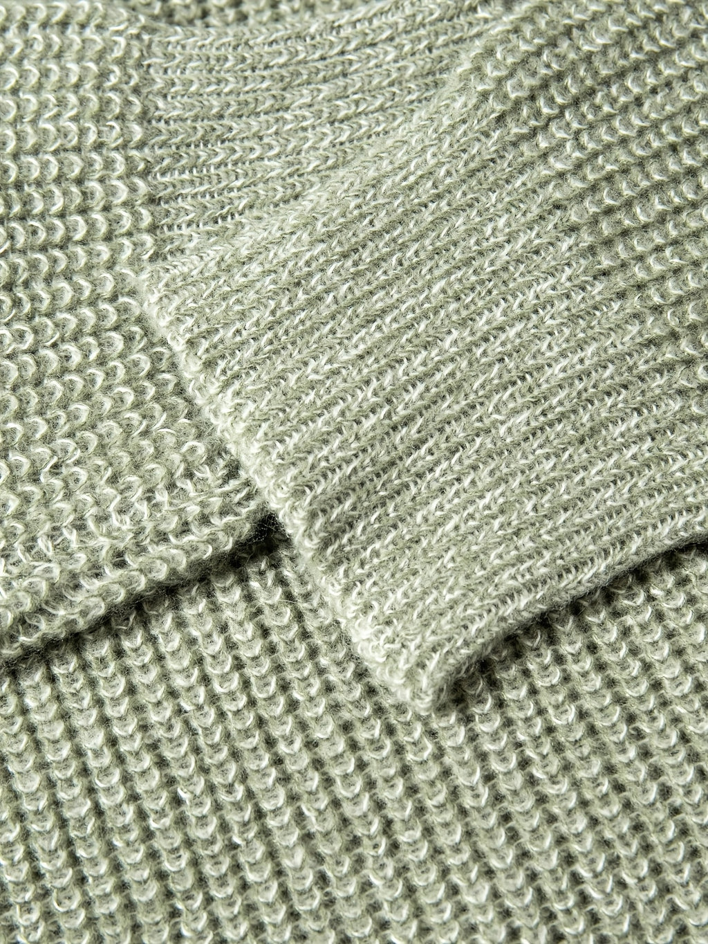 Light Mint Green Oversized Ribbed Knit Crewneck Sweater