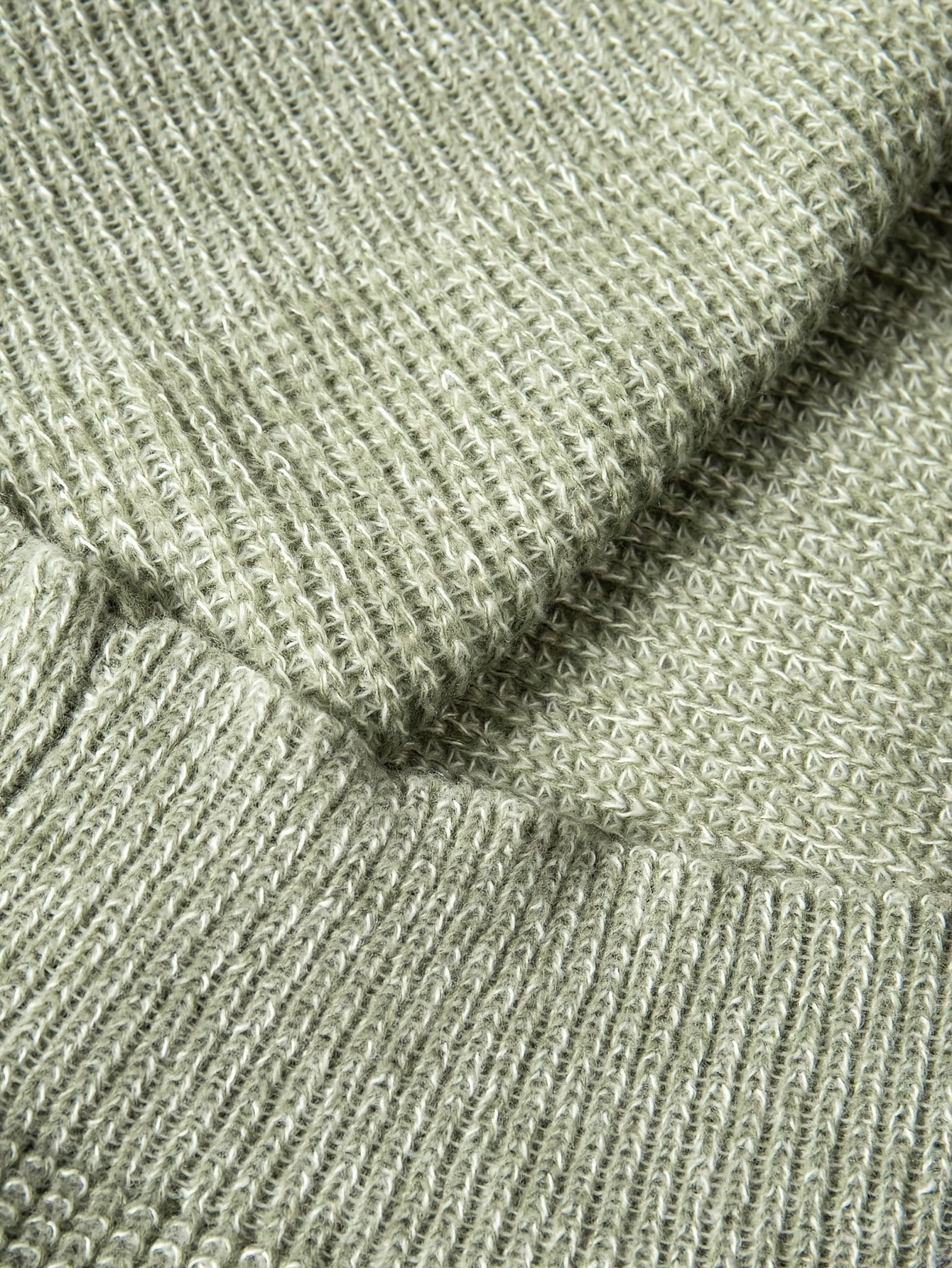 Light Mint Green Oversized Ribbed Knit Crewneck Sweater