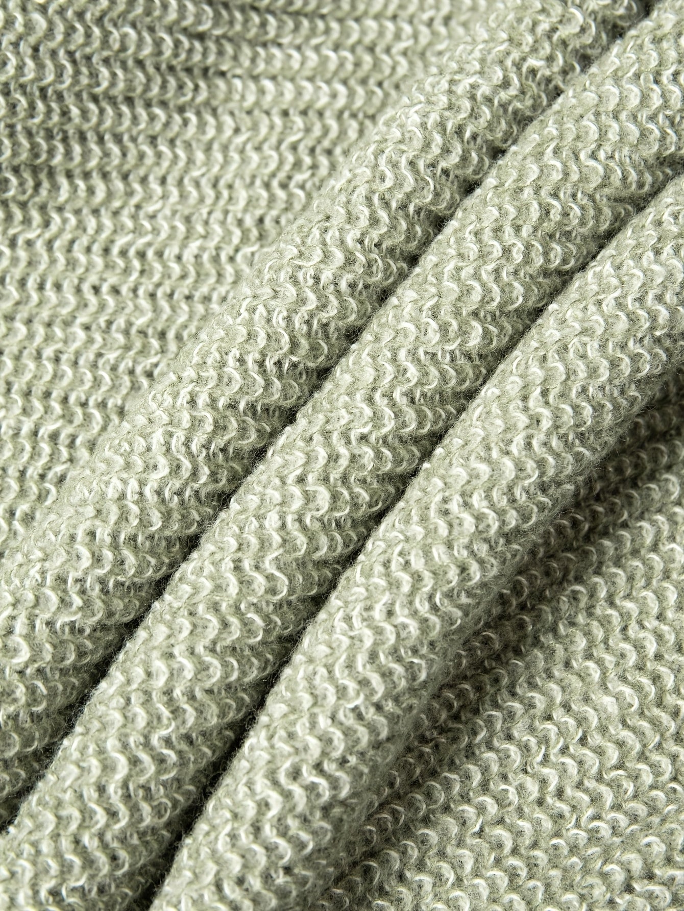 Light Mint Green Oversized Ribbed Knit Crewneck Sweater