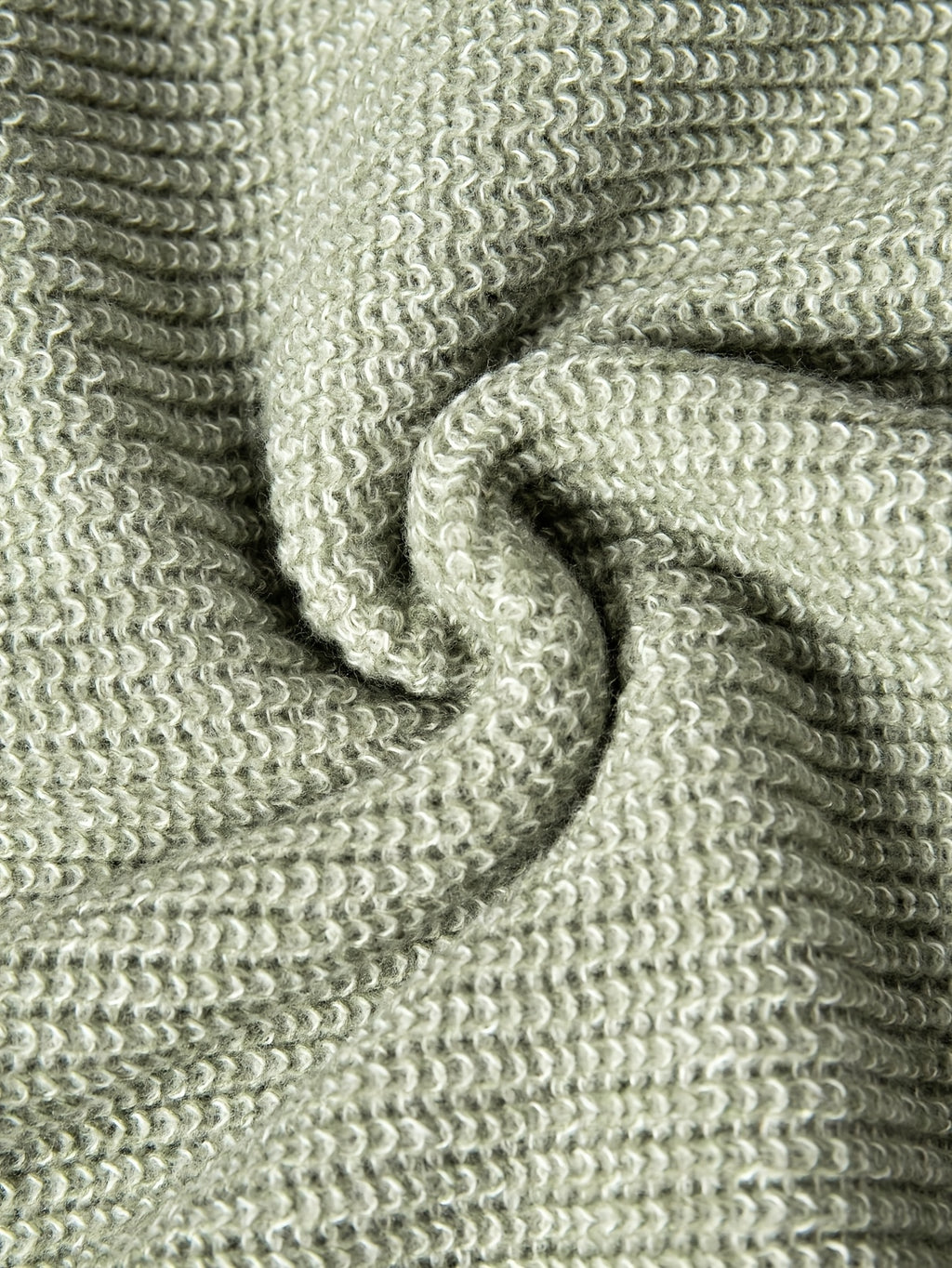 Light Mint Green Oversized Ribbed Knit Crewneck Sweater
