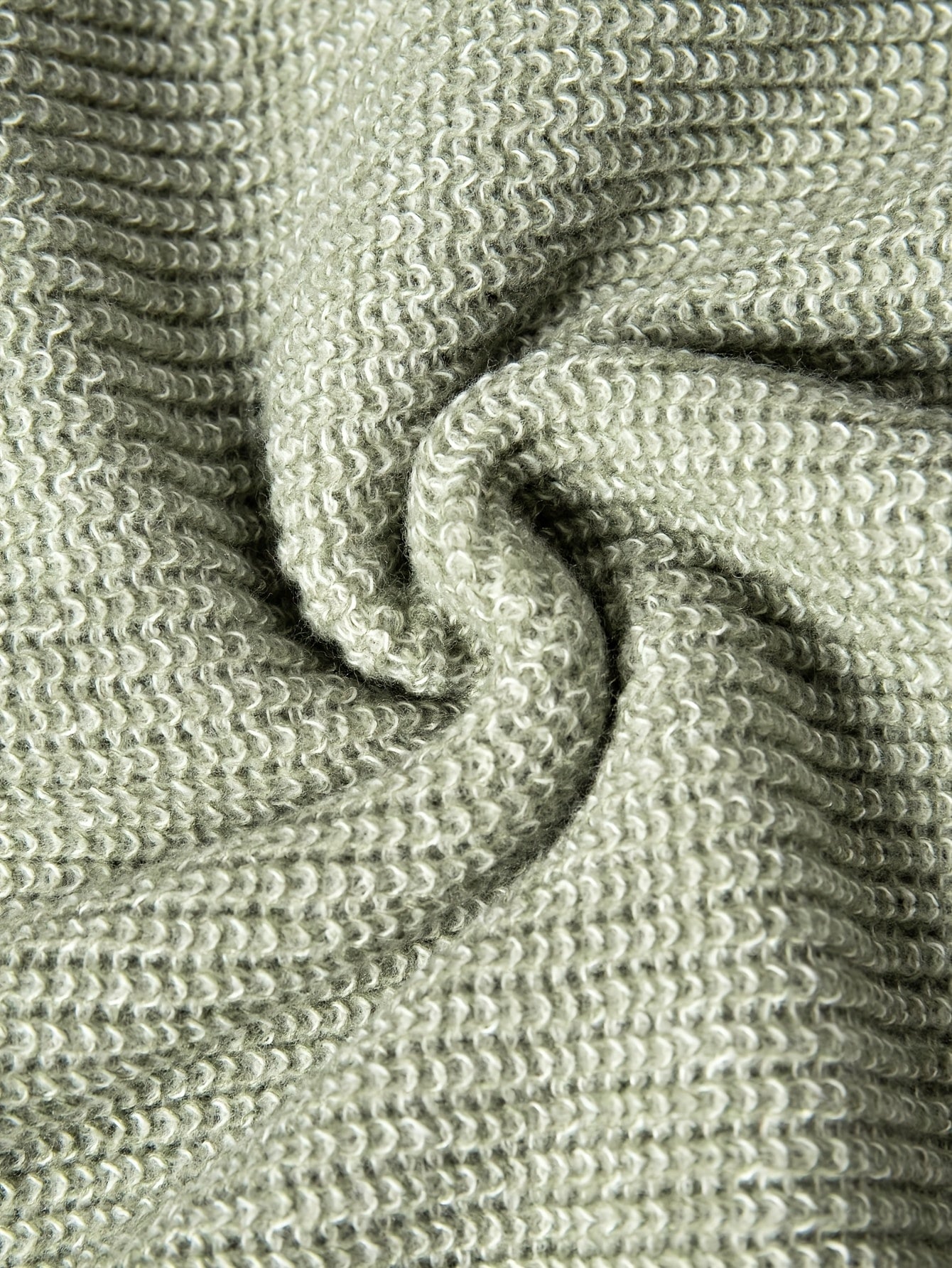 Light Mint Green Oversized Ribbed Knit Crewneck Sweater